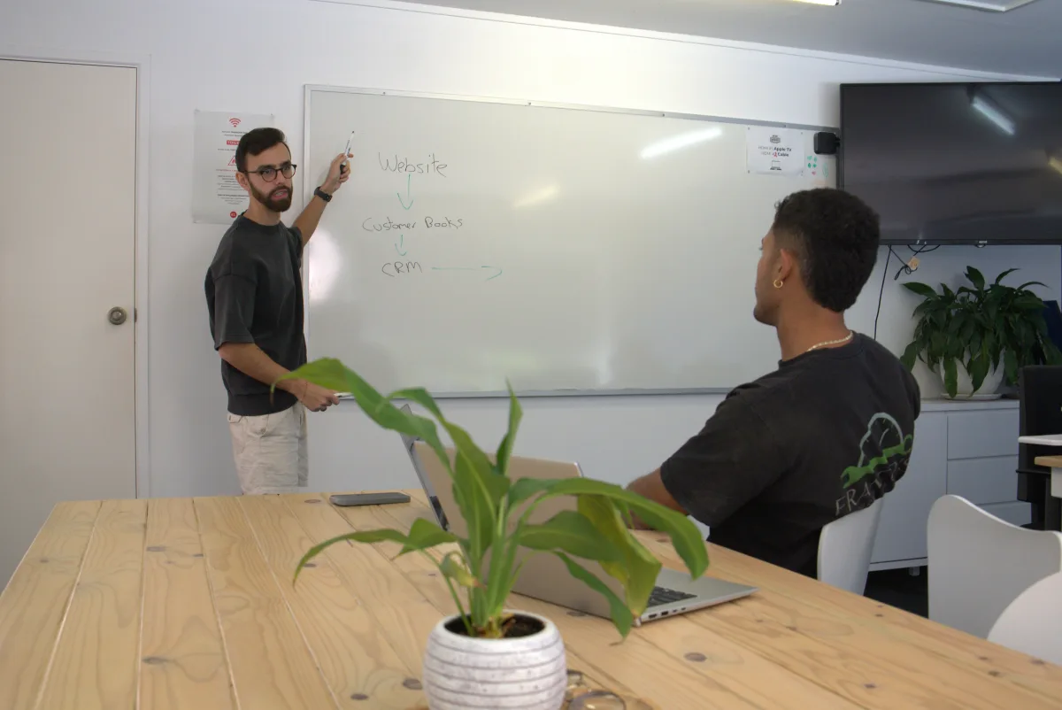 The Light Leads team setting up a client's CRM